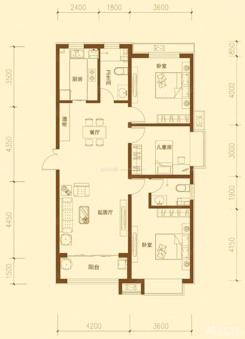 最新两间房子设计图赏析：现代简约与田园风格的完美融合